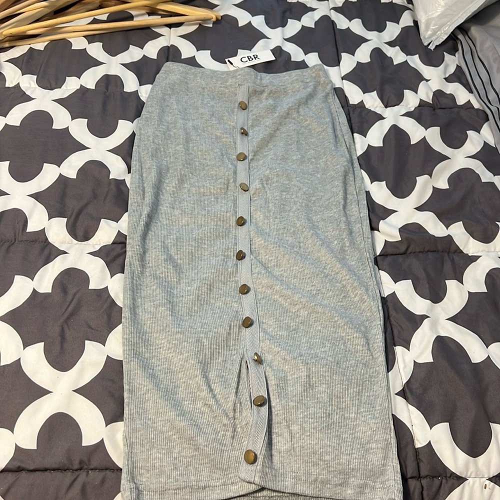 CBR Grey buttoned pencil skirt never worn tag still on
